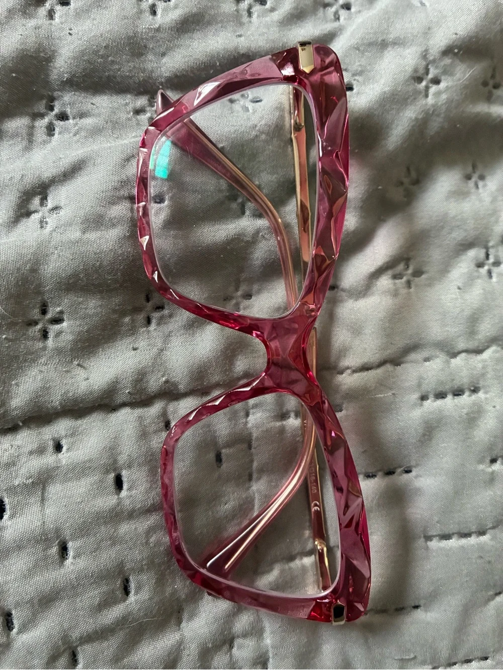 Cat-Eye Fashion Glasses - Pink Frame